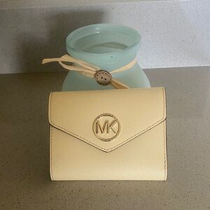 Michael Kors Tan Wallet with Gold Logo